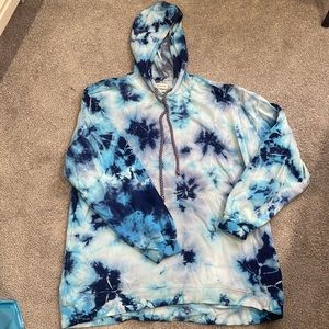 Urban Outfitters Blue tie dye hoodie
